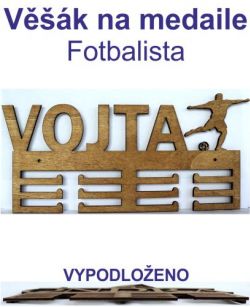 Věšák na medaile - Fotbalista